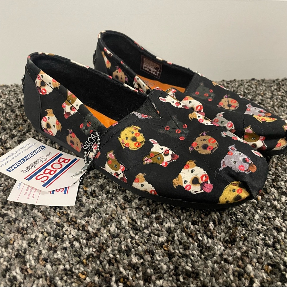 Bobs Pitbull Print Slip on Shoes
